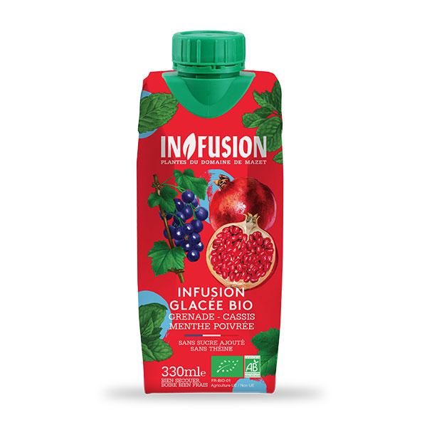 Infusion glacée à la Grenade Cassis et Menthe Poivrée bio