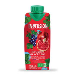Infusion glacée à la Grenade Cassis et Menthe Poivrée bio