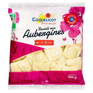 Ravioli frais à l'aubergine bio