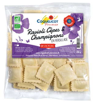 Raviolis Frais aux Cêpes et Persillade Bio