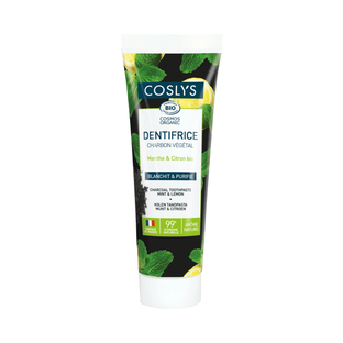 Dentifrice Charbon Végétal à la Menthe et au Citron - Sans Fluor