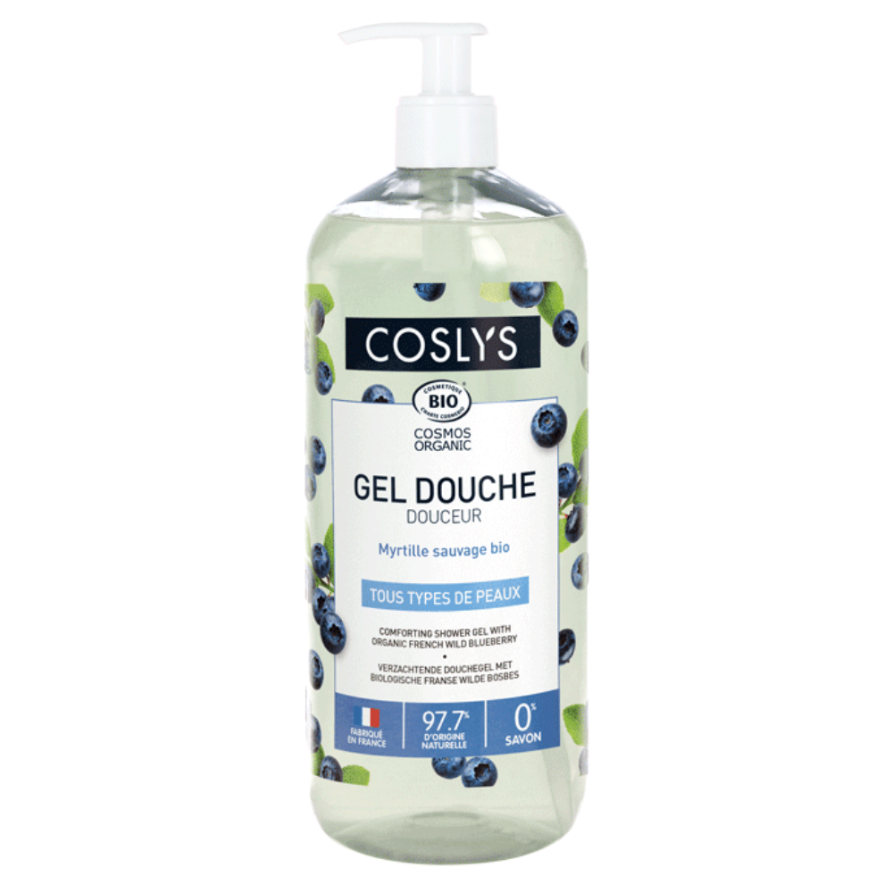 Gel douche douceur myrtille sauvage certifié Cosmos Organic