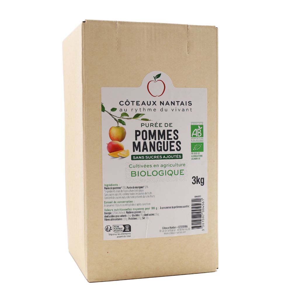 Purée pommes mangues bio