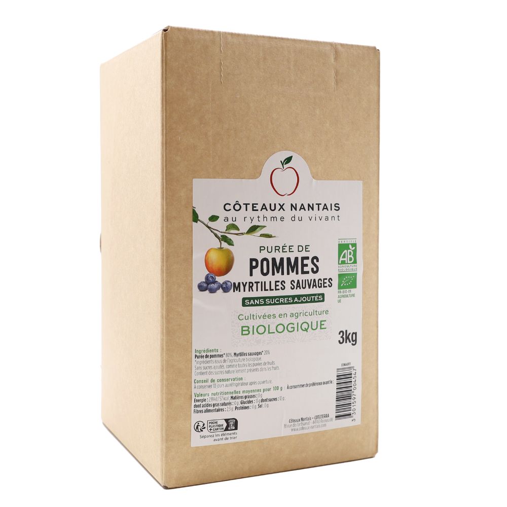 Purée pomme myrtille bio