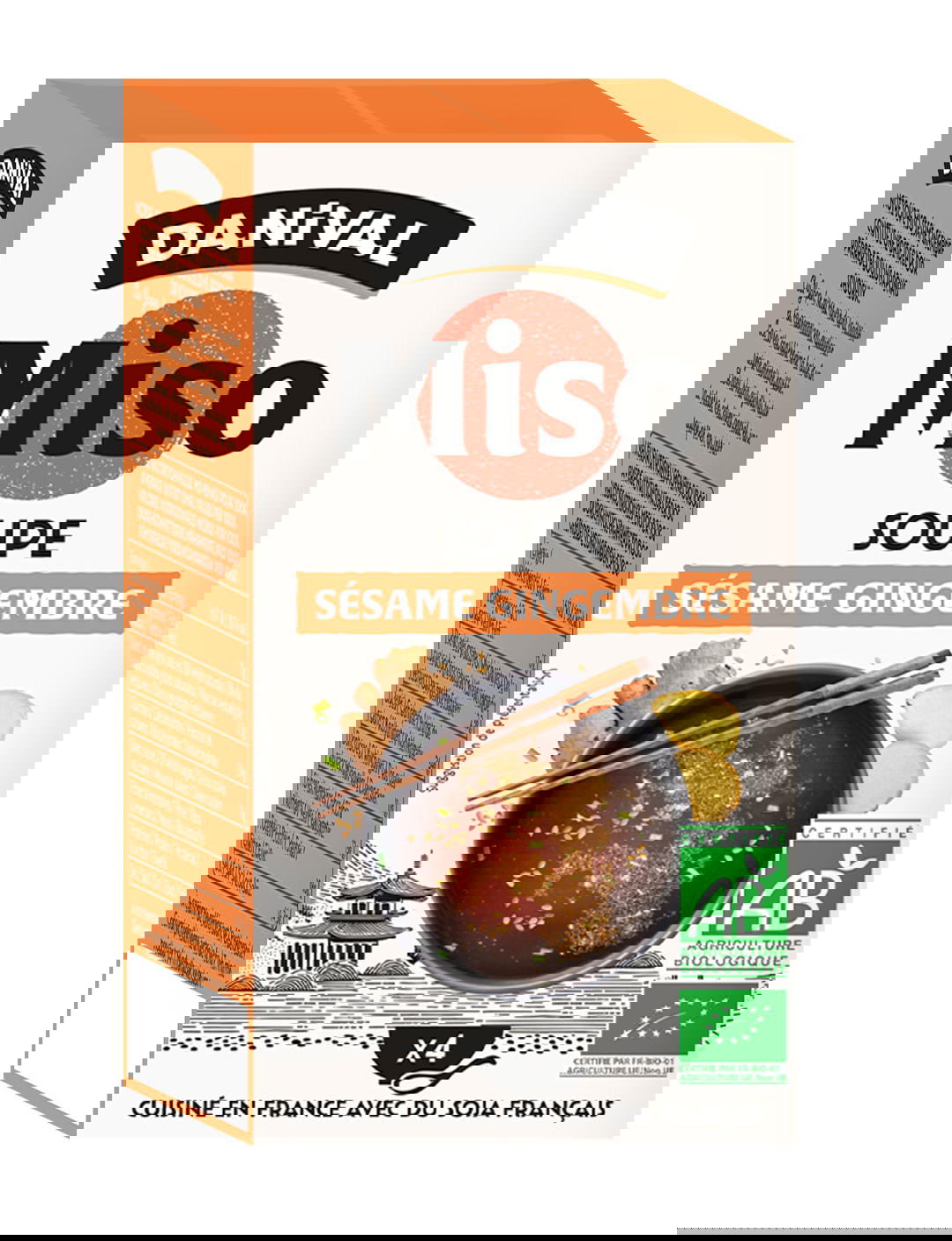 Soupe miso sésame gingembre bio