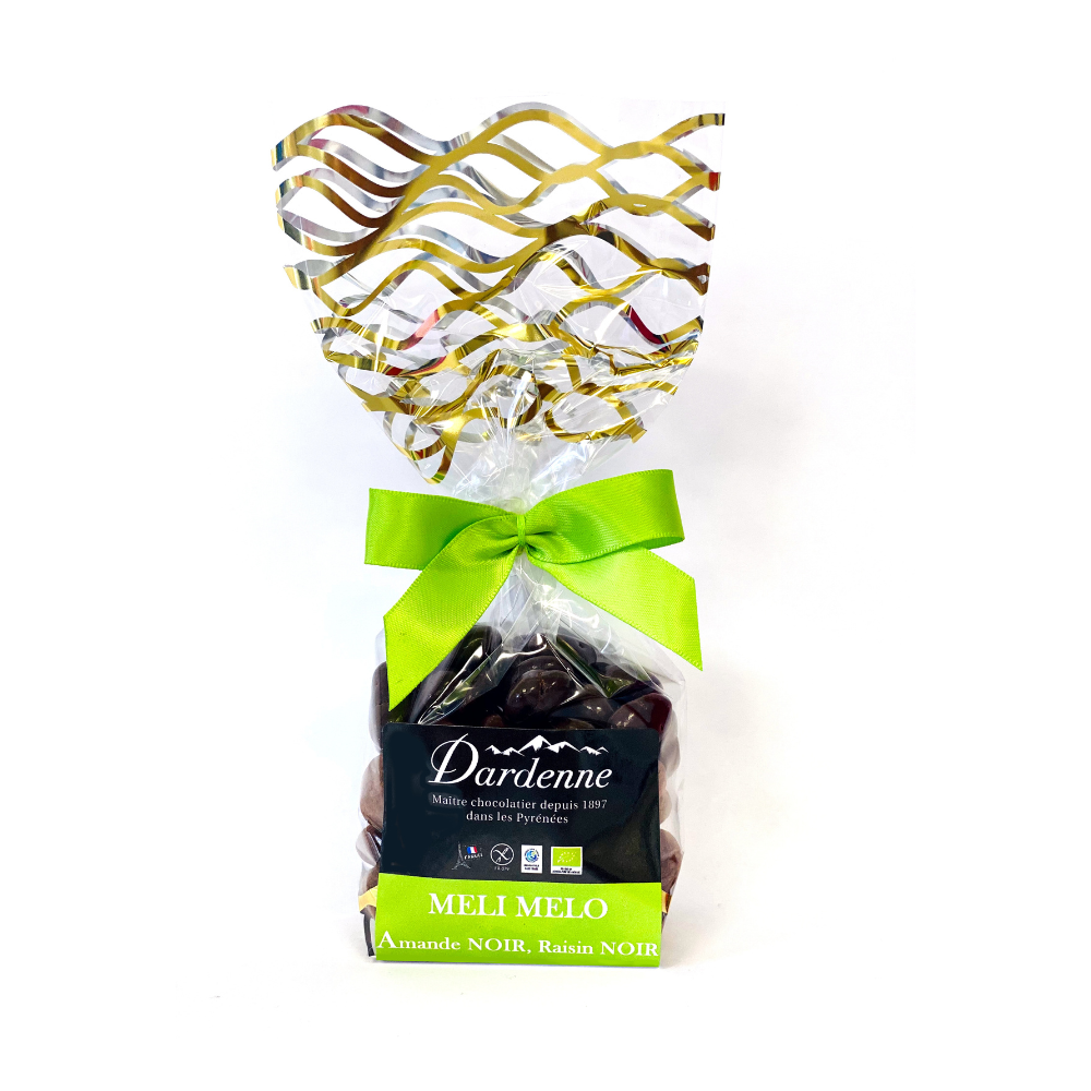 Méli mélo amande et raisin au chocolat noir bio
