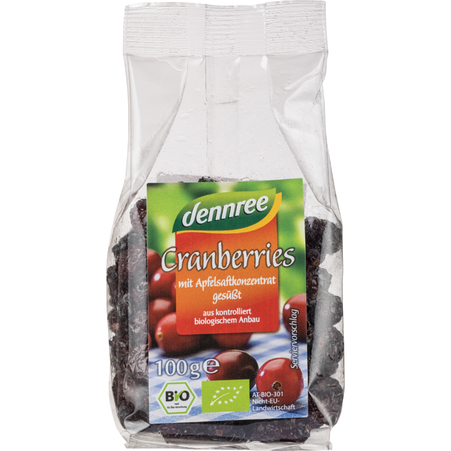Bio Cranberries mit Apfelsaft