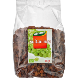Bio Sultaninen geölt, Vorratsgröße 1 kg