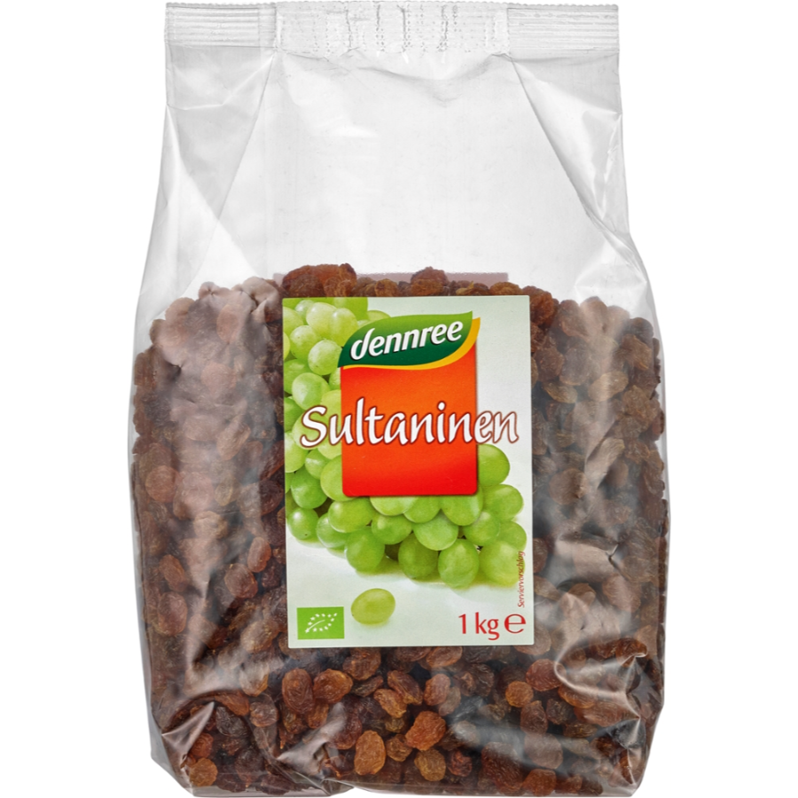 Bio Sultaninen geölt, Vorratsgröße 1 kg