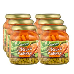 Bio Erbsen & Möhren, Karton 6 Stk.