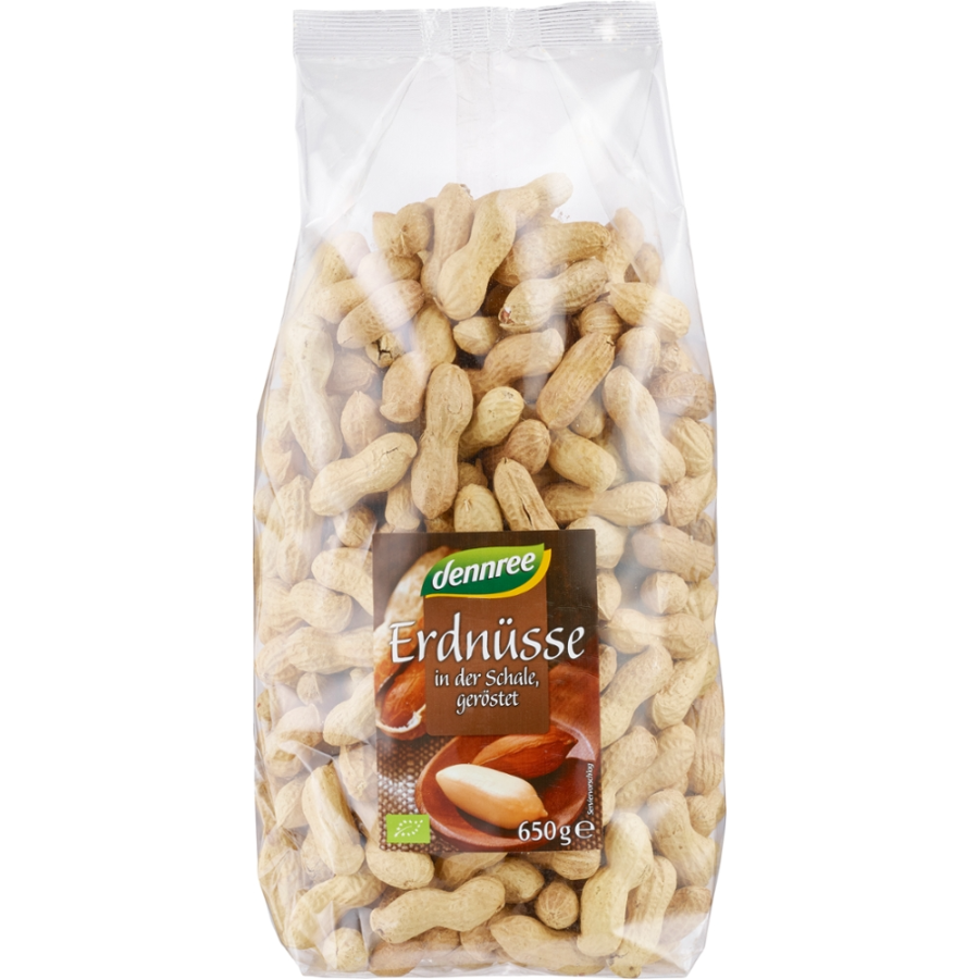 Bio Erdnüsse mit Schale, geröstet