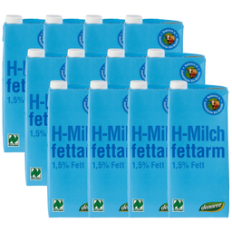 Bio H-Milch 1,5%, Karton 12 Stk.