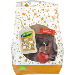 Bio Lebkuchenherzen mit Kirschfüllung
