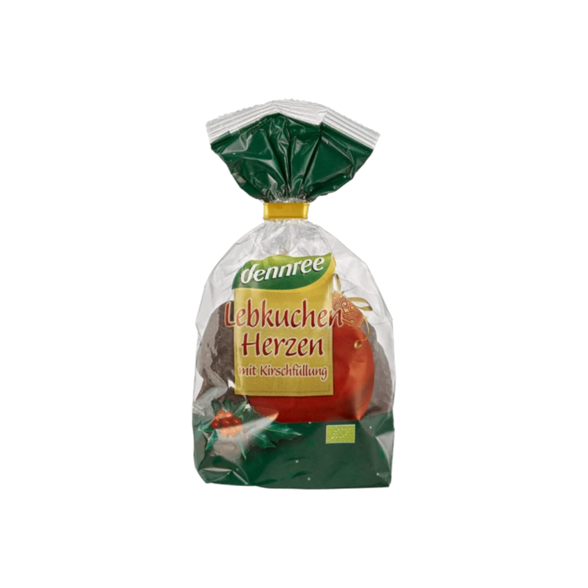 Bio Lebkuchenherzen mit Kirschfüllung