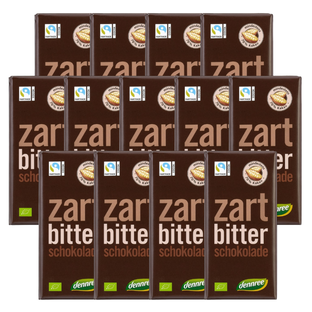 Bio Schokolade Zartbitter, vegan, Karton 13 Stk.