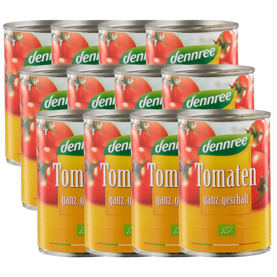 Bio Tomaten ganz geschält, Karton 12 Stk.