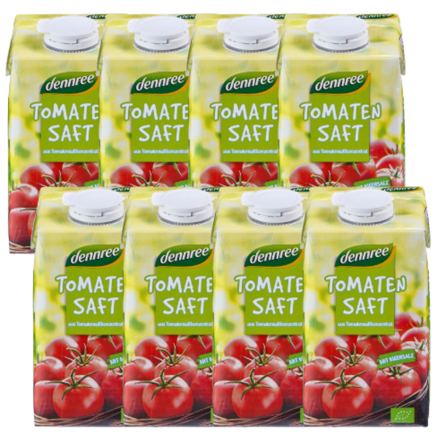 Bio Tomatensaft mit Meersalz, Karton 8 Stk.