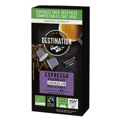 Café Capsules OK Home Compost Expresso Pur Arabica Bio et Equitable x 10