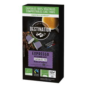 Café Capsules OK Home Compost Expresso Pur Arabica Bio et Equitable x 10