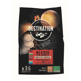Café dosettes souples Mexique pur arabica bio et équitable x 36