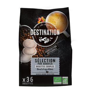 Café dosettes souples sélection arabica bio x 36