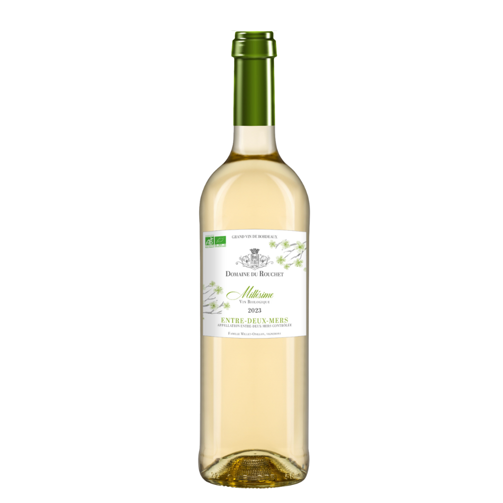 Vin blanc méthode nature - AOC Entre Deux Mers domaine du Rouchet 12° bio