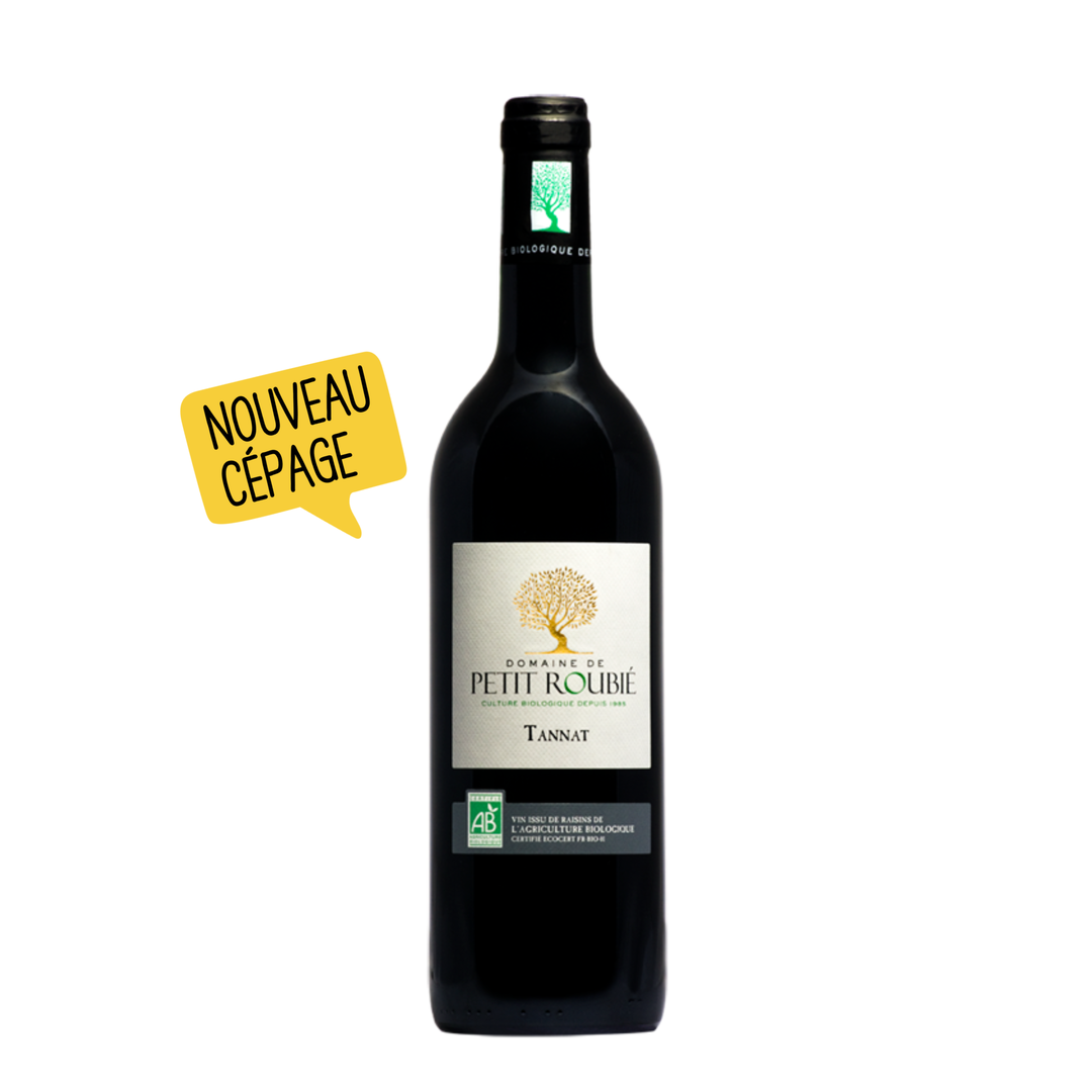 Vin rouge - IGP Pays d'Hérault 100% Tannat domaine de petit roubié 13° bio