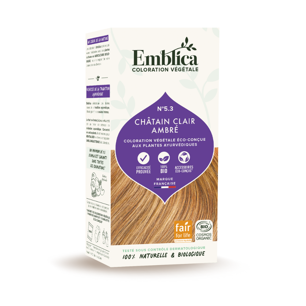 Coloration végétale 5.3 châtain clair ambré