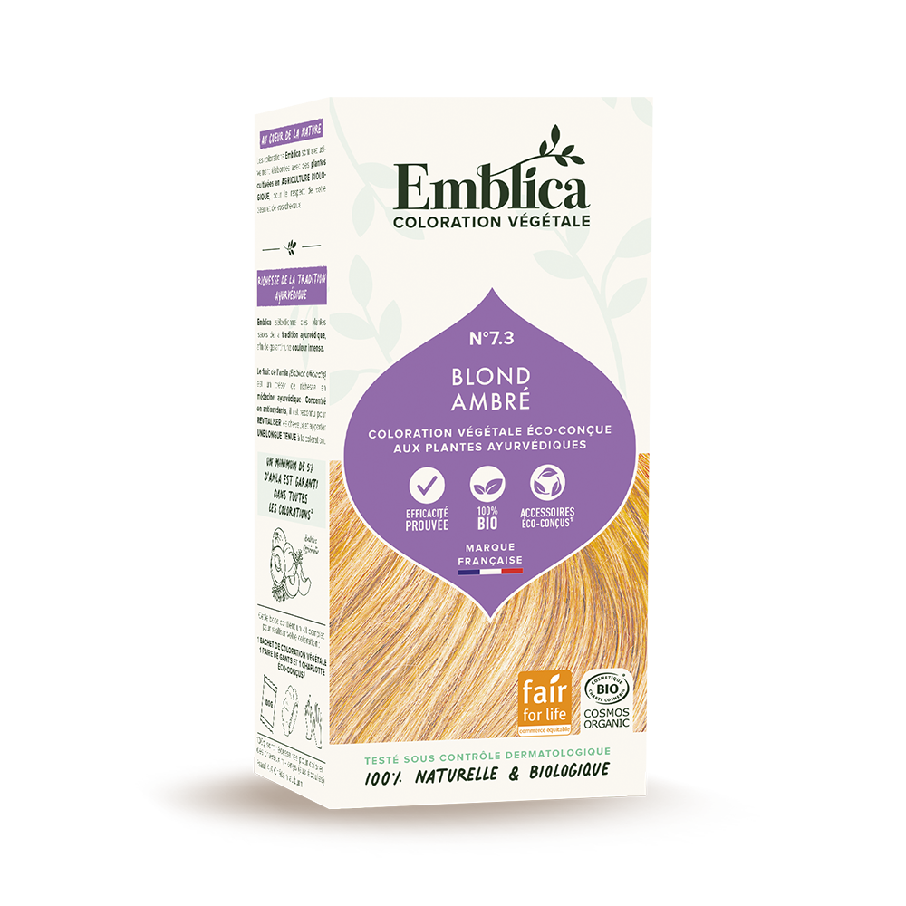 Coloration végétale 7.3 blond ambré