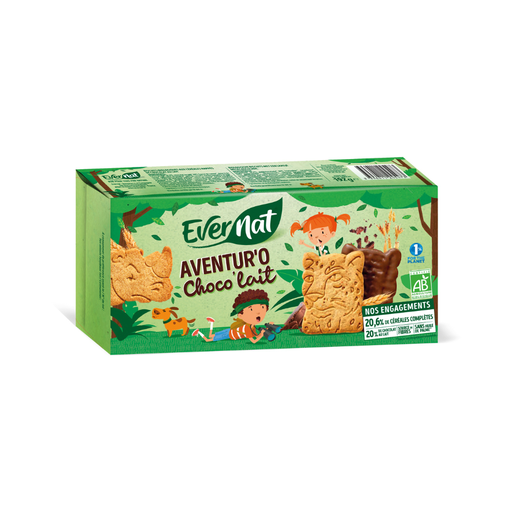 Biscuits aventur'o chocolat au lait bio