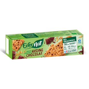 Biscuits croquants avoine chocolat bio
