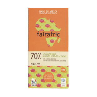 Chocolat noir 70% pépites de cacao bio