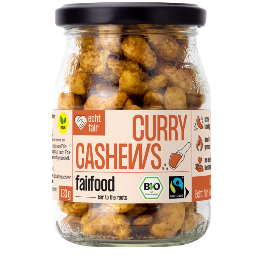 Bio Cashewkerne Curry & Salz