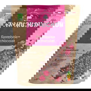 Muesli croustillant framboise chocolat sans gluten bio