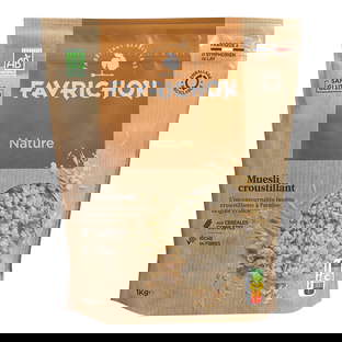 Muesli croustillant nature sans gluten bio