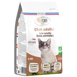 Croquettes Chat Adulte Sans Céréales Bio