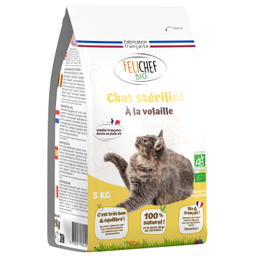 Croquettes chat adulte stérilisé bio