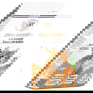 Croquettes pour chat stérilisé sans céréales bio
