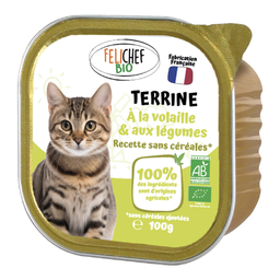 Terrine pour Chat à la Volaille Bio