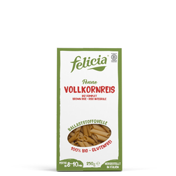Bio Penne Vollkornreis, glutenfrei