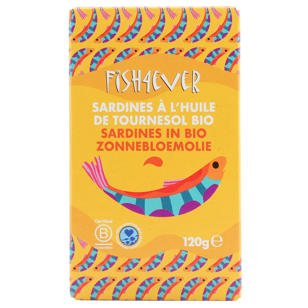 Sardines entières à l'huile de tournesol bio