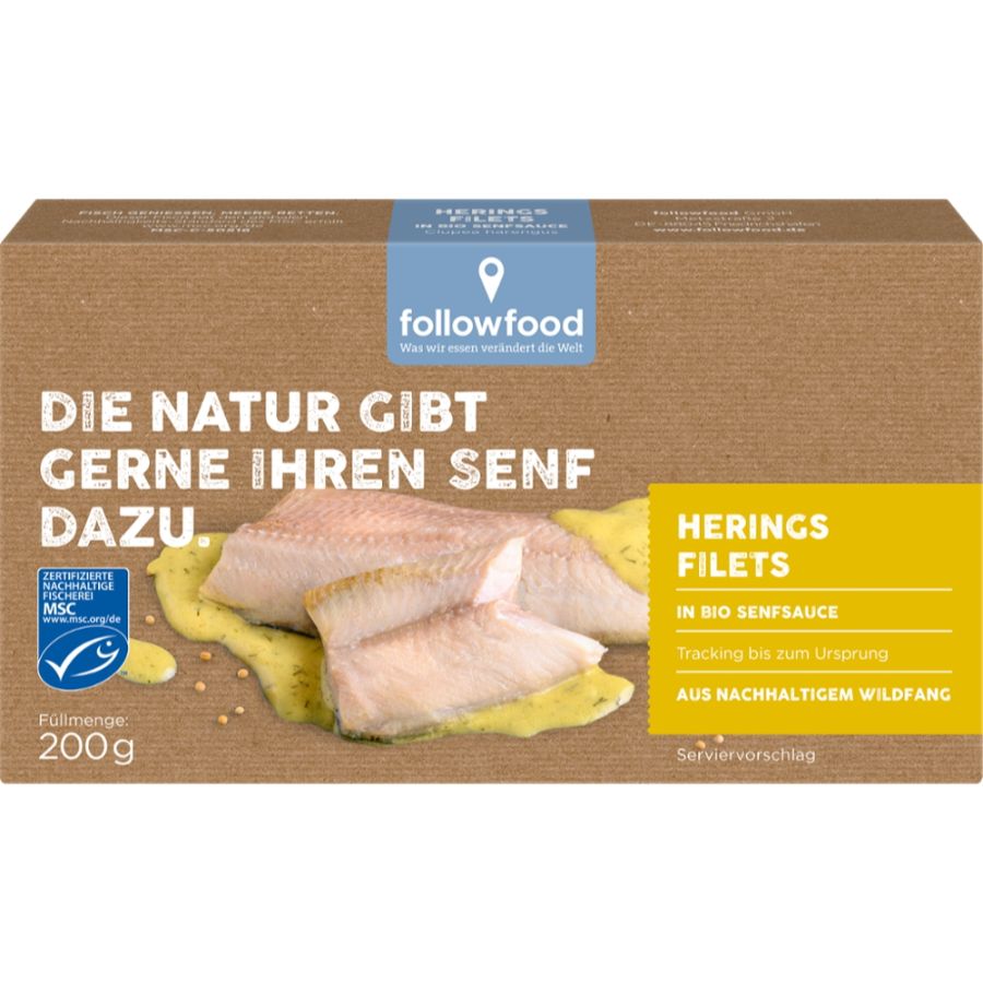 Heringsfilet in Bio-Senfsauce