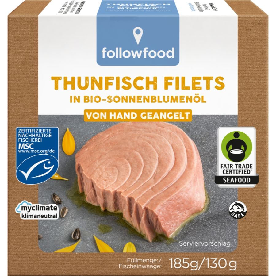 Thunfisch Filets in Bio-Sonnenblumenöl