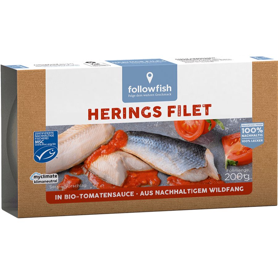 Heringsfilet in Bio Tomatensauce
