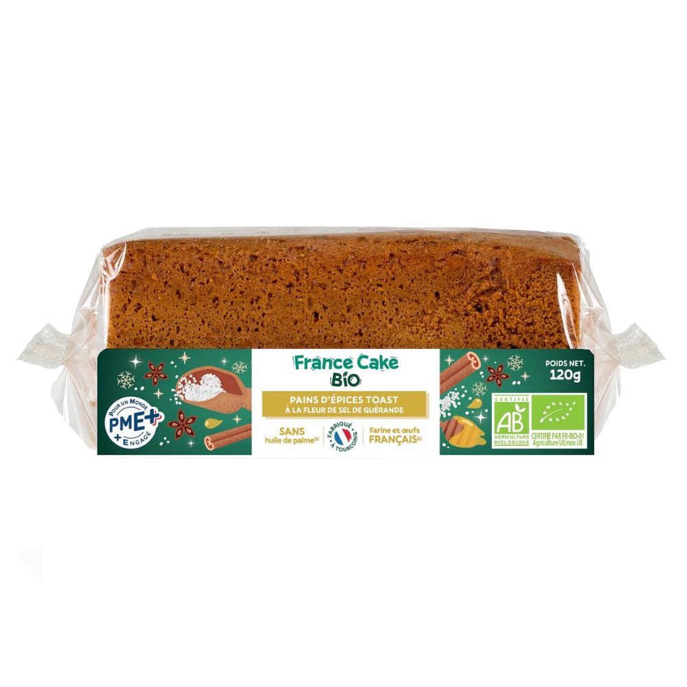 Pain d'épices toast fleur de sel de Guérande bio