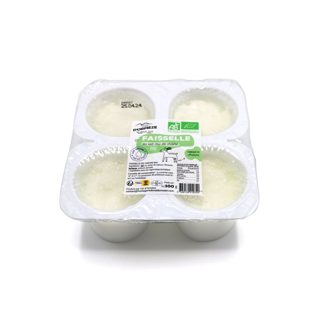 Faisselle de chèvre bio x4