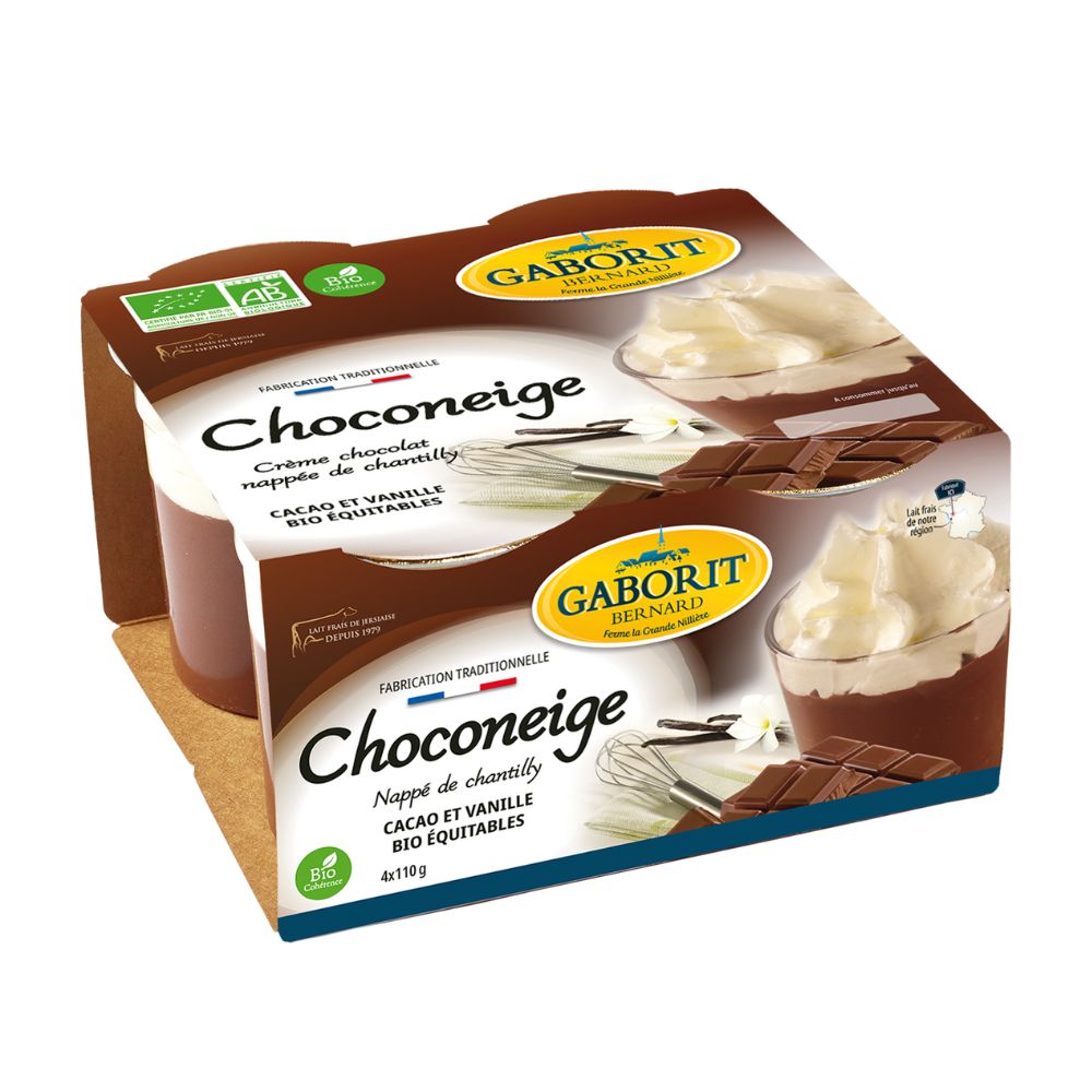 Liégeois au chocolat bio - choconeige x4