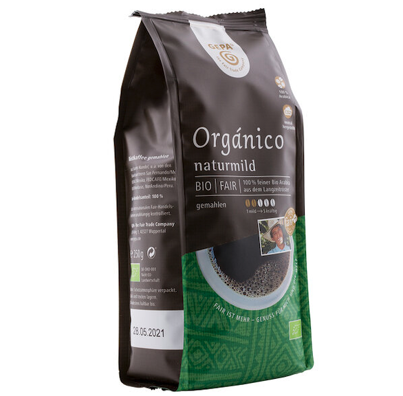 Bio Cafe Organico, gemahlen