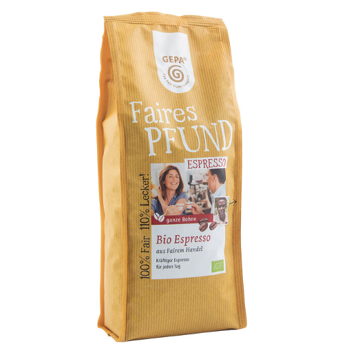 Bio Faires Pfund Espresso, ganze Bohne