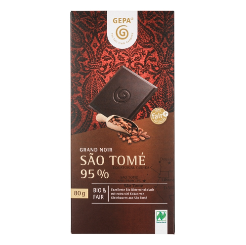 Bio Schokolade Grand Noir Sao Tomé 95% Kakao, vegan
